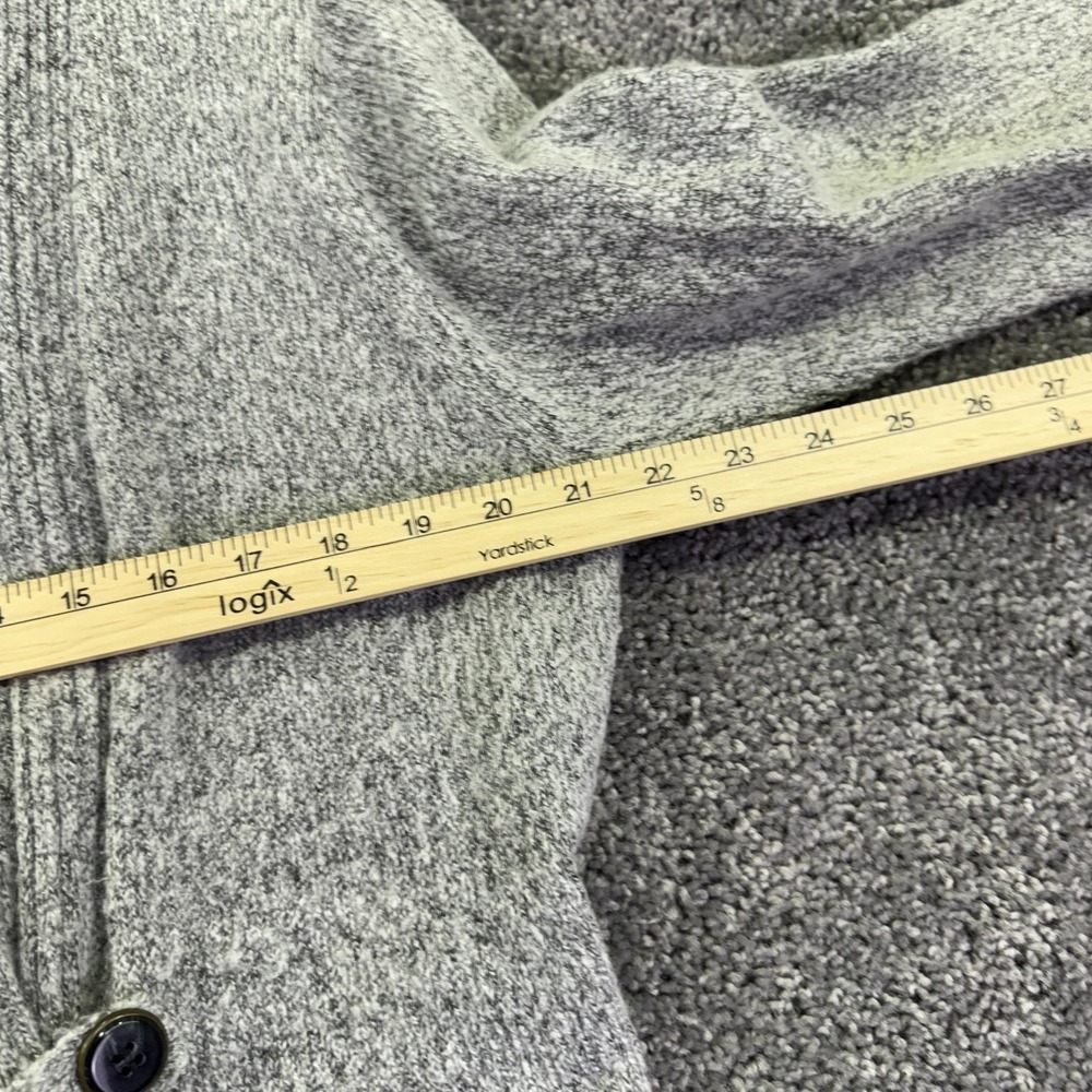 Apt. 9 Sweater Cardigan Womens L Gray Open Front Button Knit Casual Cozy - Picture 3 of 6